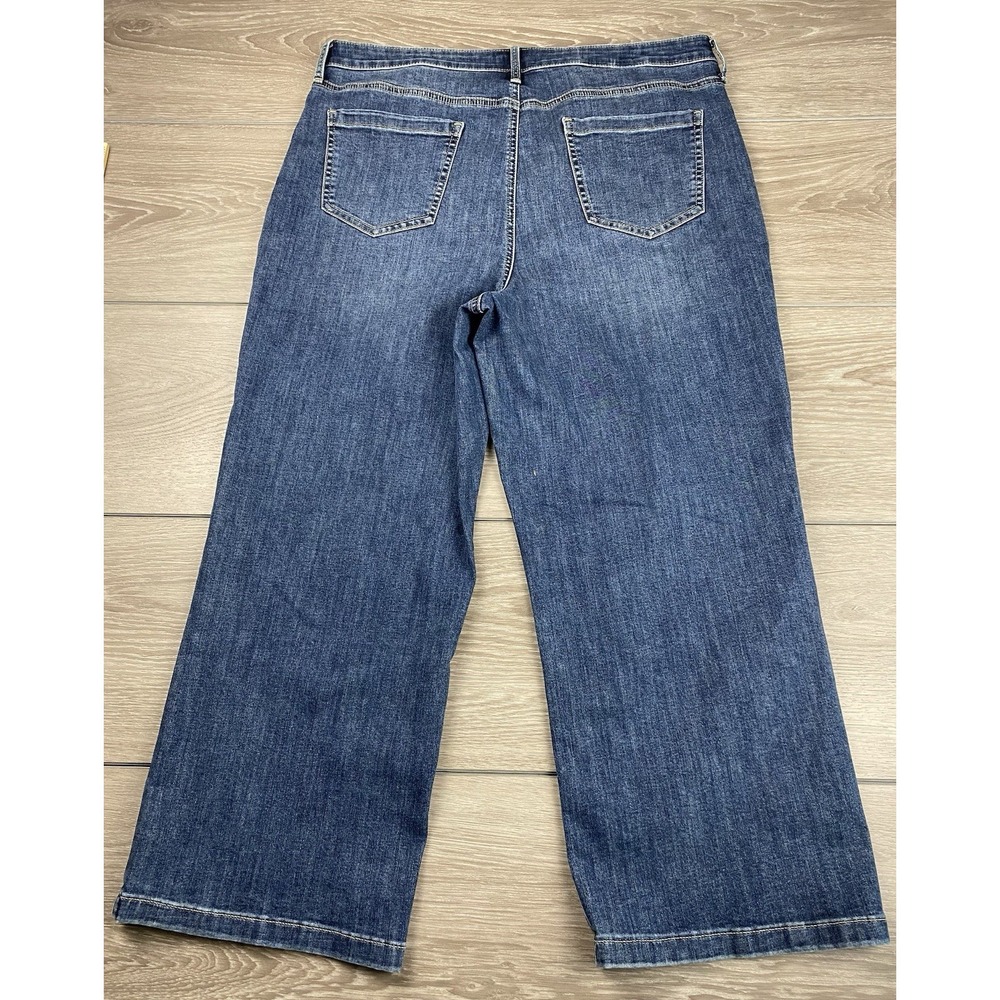 NYDJ Women's Wide Leg Cool Embrace High Rise Denim Jeans Blue Size 14 - Picture 5 of 10